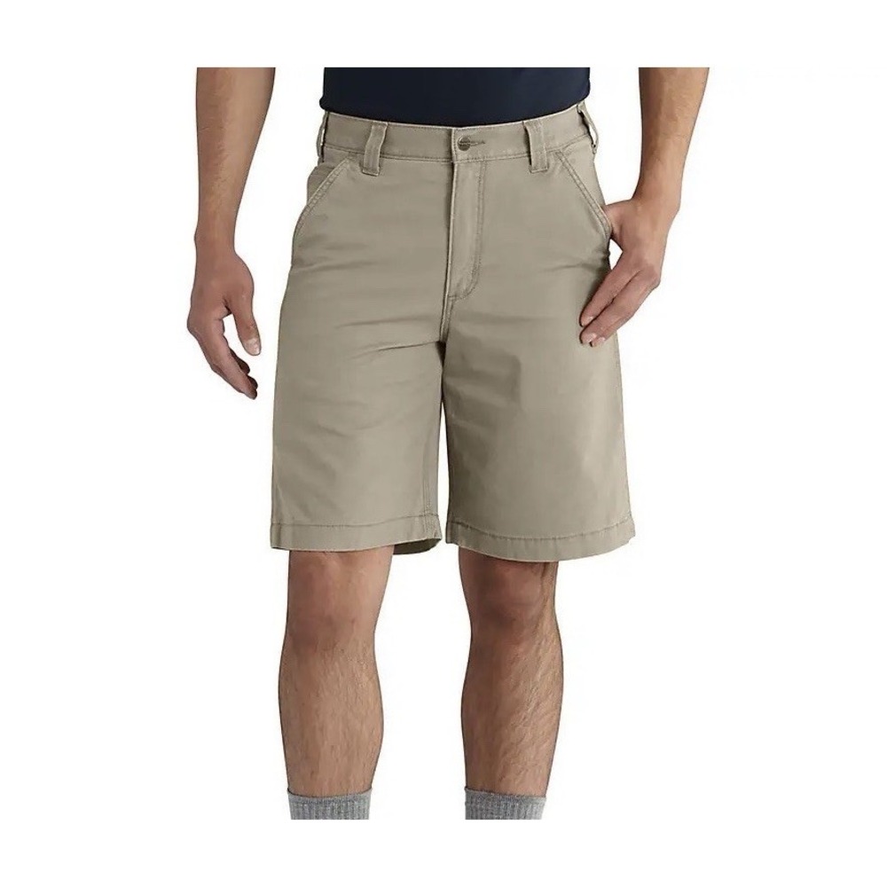 Carhartt Men's 38x11 Relaxed Fit Utility Work Shorts‎ -- Beige - Rugged Flex EUC